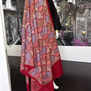 Fine Silk Thread kashmiri Nalki Embroidered Shawl